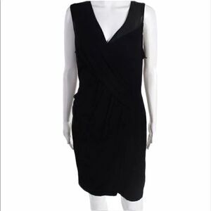 Nwt Vince Camuto Black stretch v neck dress sz m